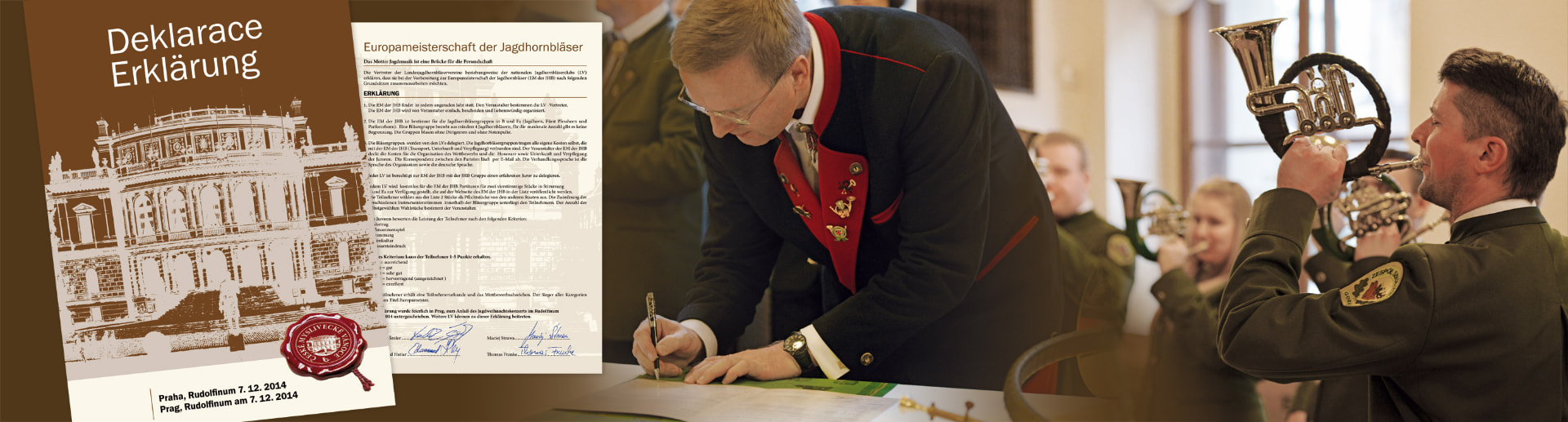 The Prague Declaration being signed on 7 December 2014 at the Rudolfinum