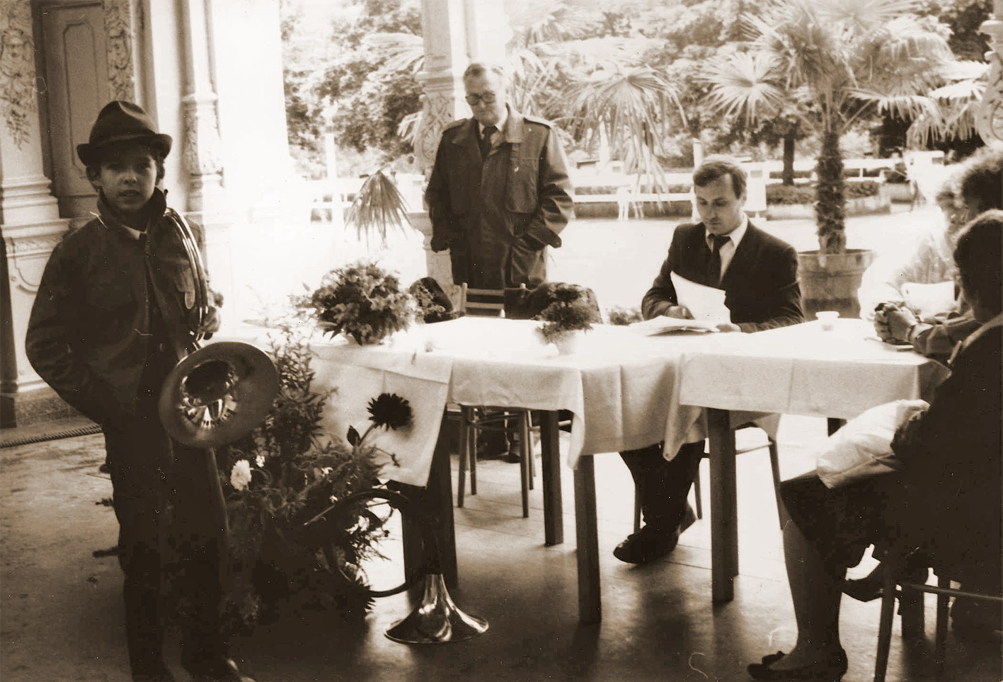 Early international meeting of hunting horn players, Mariánské Lázně 1990